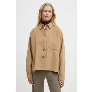 Weekend Max Mara geaca de lana culoarea bej, de tranzitie, 2425086041600 imagine