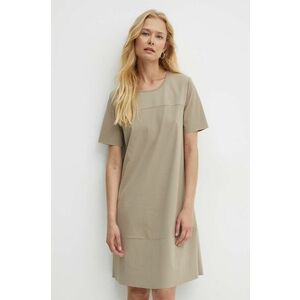 Max Mara Leisure rochie culoarea bej, mini, drept, 2426626037600 imagine