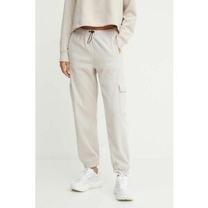 Dkny pantaloni de trening culoarea bej, neted, DP4P3475 imagine