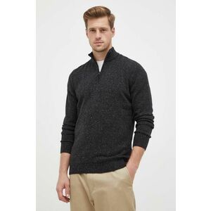 Barbour pulover de lana barbati, culoarea negru, cu turtleneck imagine