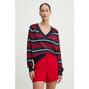 Tommy Jeans pulover de bumbac culoarea albastru marin, light, DW0DW18652 imagine