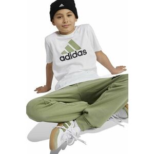 adidas tricou de bumbac pentru copii U BL 2 TEE culoarea alb, cu imprimeu, IX9527 imagine