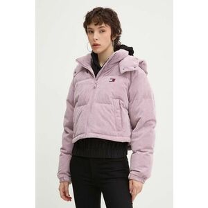 Tommy Jeans geaca de puf femei, culoarea violet, de iarna, oversize, DW0DW18297 imagine