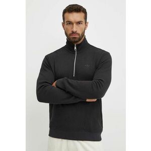 adidas Originals bluză Essential bărbați, culoarea negru, uni, IW5807 imagine