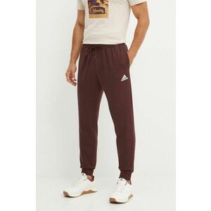 adidas pantaloni de trening Essentials culoarea maro, cu imprimeu, IY9086 imagine