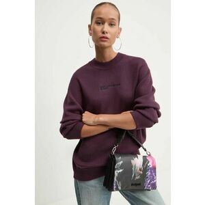 Karl Lagerfeld Jeans pulover de bumbac culoarea violet, 245J2000 imagine