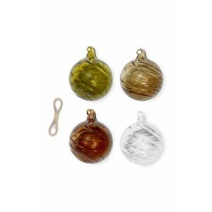 ferm LIVING set de globuri de crăciun Twirl Ornaments 4-pack imagine