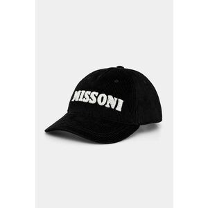 Missoni șapcă de baseball din catifea culoarea negru, cu imprimeu, BL00COD9811 imagine