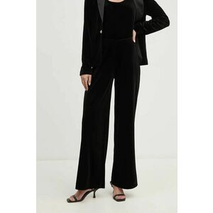 Joseph Ribkoff pantaloni de catifea culoarea negru, lat, high waist, 244927 imagine