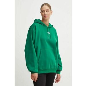 The North Face bluza Essential Hoodie femei, culoarea verde, cu glugă, neted, NF0A89ENNL11 imagine