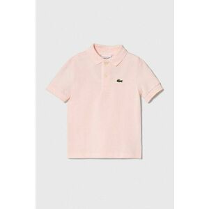 Lacoste polo de bumbac culoarea roz, cu guler imagine