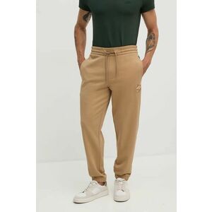 BOSS pantaloni de trening din bumbac culoarea bej, neted, 50518728 imagine