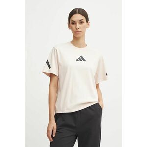 adidas tricou din bumbac ZNE femei, culoarea roz, JF4781 imagine