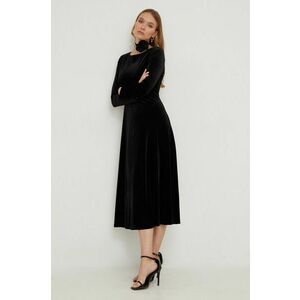 Answear Lab rochie culoarea negru, midi, evazati imagine