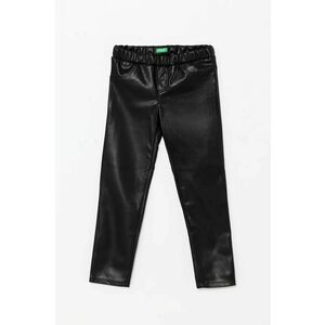 United Colors of Benetton pantaloni copii culoarea negru, neted, 4X2VGF01X imagine