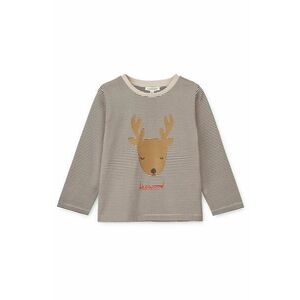 Liewood longsleeve din bumbac pentru copii Apia Placement Longsleeve T-shirt culoarea albastru marin, cu imprimeu, LW19562 imagine