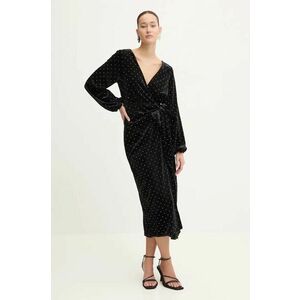 Never Fully Dressed rochie Midi Vienna culoarea negru, midi, evazati, NFDDR1677 imagine