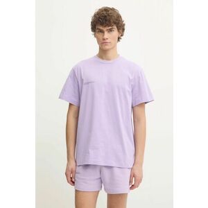 Pangaia tricou din bumbac culoarea violet, cu imprimeu imagine