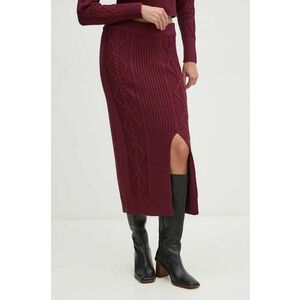 Dkny fusta culoarea bordo, midi, drept, DJ4R0377 imagine