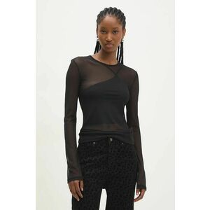 Answear Lab bluza femei, culoarea negru, neted imagine