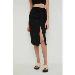 Answear Lab fusta culoarea negru, midi, creion imagine