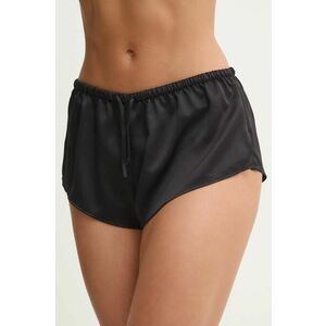 Chantelle pantaloni scurti de pijama femei, culoarea negru, satin, C22EE5 imagine