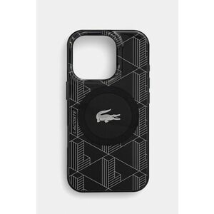 Lacoste husă pentru telefon iPhone 16 Pro 6.3 culoarea negru, LCHMP16LUBSK imagine