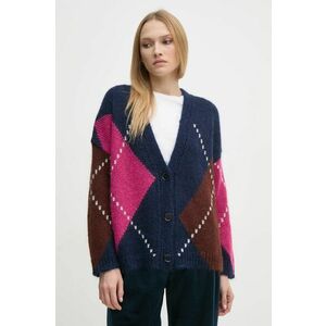 United Colors of Benetton cardigan din amestec de lana culoarea albastru marin, 1142E604I imagine