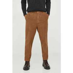 Barbour pantaloni de catifea corduroy Highgate Cord Trouser culoarea maro, drept MTR0675 imagine