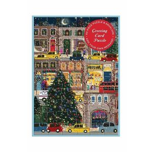 Galison puzzle pentru setul de felicitări de crăciun diy Joy Laforme Winter Lights Greeting imagine