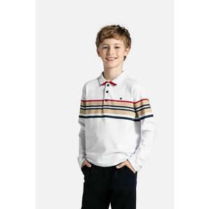 Coccodrillo longsleeve copii culoarea alb, modelator, ELEGANT JUNIOR BOY imagine