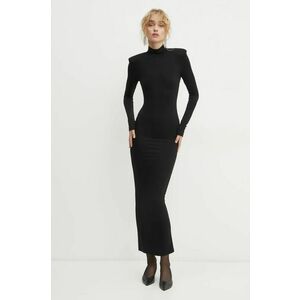 La Mania rochie AMY culoarea negru, maxi, mulata, LM.AMY imagine