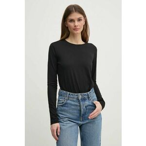 Sisley longsleeve femei, culoarea negru imagine