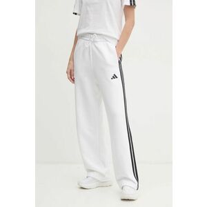 adidas pantaloni de trening Essentials culoarea alb, cu imprimeu, JE1301 imagine