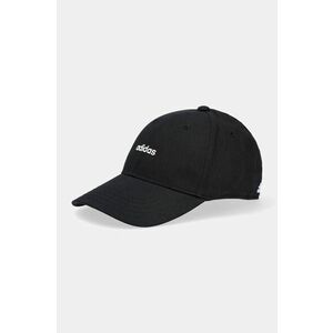 adidas șapcă de baseball din bumbac Essentials culoarea negru, cu imprimeu, IY7764 imagine