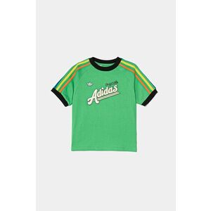 adidas Originals tricou de bumbac pentru copii culoarea verde, cu imprimeu, JC8405 imagine