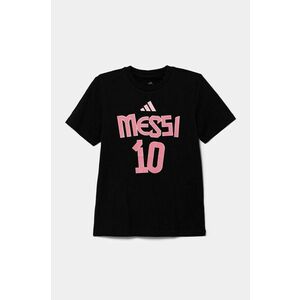 adidas Performance tricou de bumbac pentru copii MESSI culoarea negru, cu imprimeu, JM3553 imagine