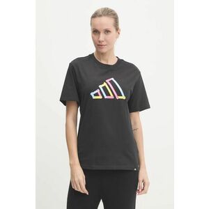 adidas tricou din bumbac W T FILL TEE femei, culoarea negru, JN9087 imagine