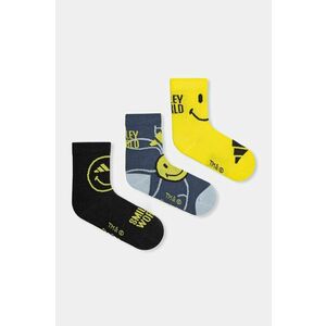 adidas Performance sosete copii SMILEY 3-pack culoarea galben, JG5804 imagine