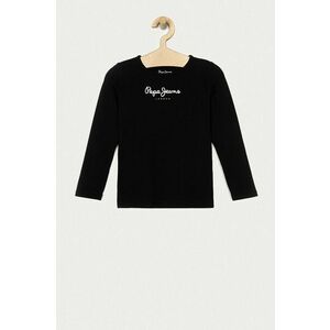 Pepe Jeans longsleeve copii Hana culoarea negru, cu imprimeu imagine