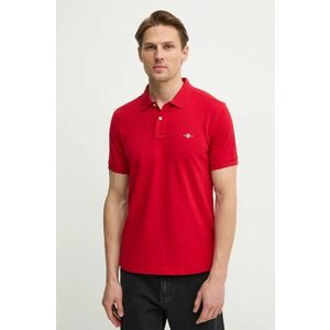 Gant polo de bumbac culoarea rosu, neted imagine