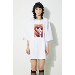 Fiorucci tricou din bumbac Mouth Print Boxy T-Shirt femei, culoarea alb, W01FPTSH102CJ01WH04 imagine