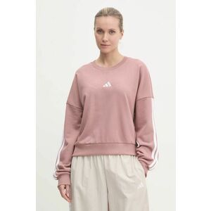 adidas bluză Essentials femei, culoarea roz, cu imprimeu, JD5288 imagine