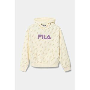 Fila bluză copii LOITZ culoarea bej, cu glugă, cu imprimeu, FAT0576 imagine