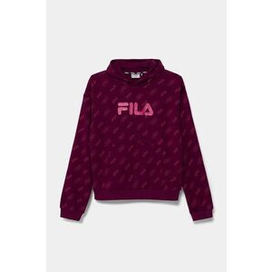 Fila bluză copii LOITZ culoarea violet, cu glugă, cu imprimeu, FAT0576 imagine