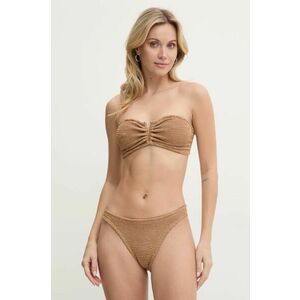 PARAMIDONNA costum de baie din două piese culoarea maro, cupa moale, SS24FRCM imagine