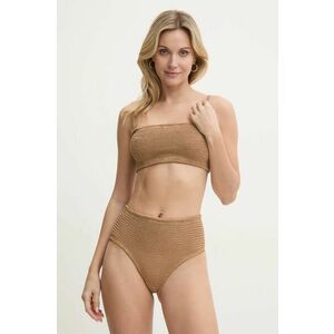 PARAMIDONNA costum de baie din două piese culoarea maro, cupa moale, SS24MCM imagine