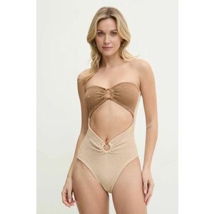 PARAMIDONNA costum de baie dintr-o bucată culoarea bej, cupa moale, SS24RCS imagine