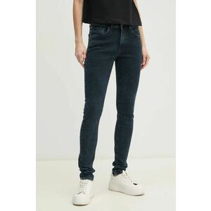 Pepe Jeans jeans SKINNY JEANS MW REGENT femei, culoarea albastru marin, PL204728ED9 imagine