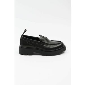 Karl Lagerfeld mocasini de piele KAMDEN femei, culoarea negru, cu platforma, KL40413 imagine